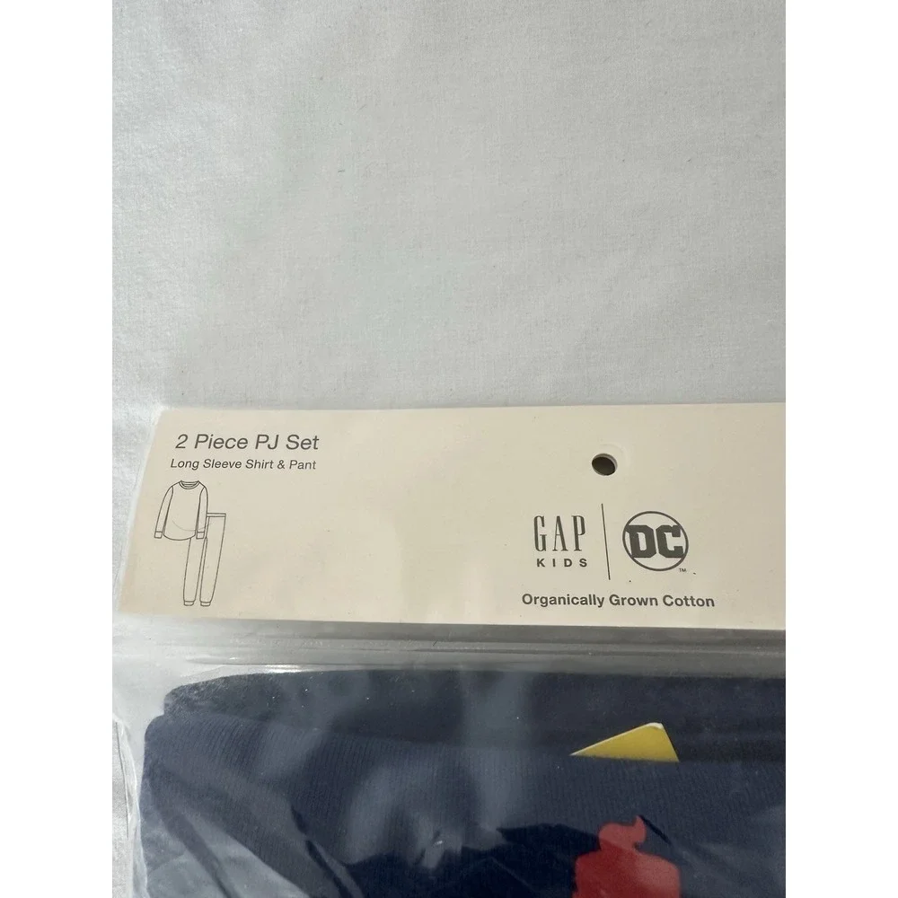 NEW Gap Kids Organic Cotton DC SUPERMAN Snug Fit 8‎ Pajama Set LS Blue